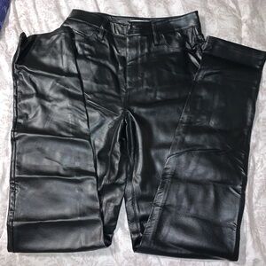 True Touch Leather Straight Leg Pants for Tall Women